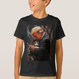 Trump umarmt eine orange Katze 2024 und macht Katz T-Shirt