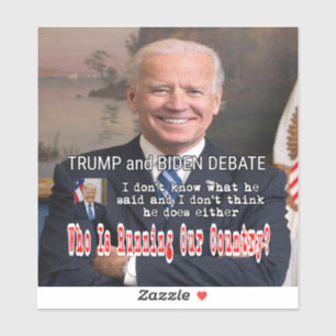 Trump und Biden-Debatte Aufkleber
