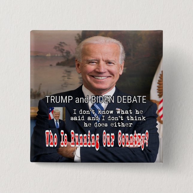 Trump und Biden-Debatte Button (Vorderseite)
