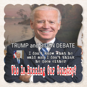 Trump und Biden-Debatte Untersetzer