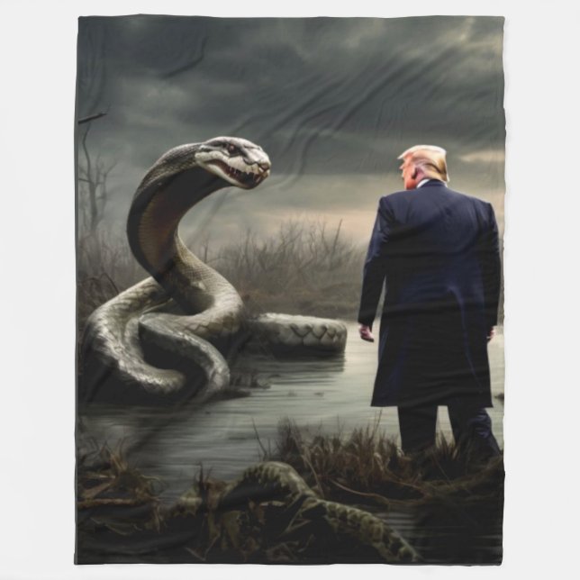 TRUMP und DEEP-STAAT Fleecedecke (Vorderseite)