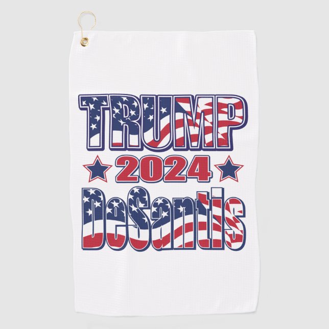 Trump und DeSantis 2024 Golfhandtuch (Vorderseite)