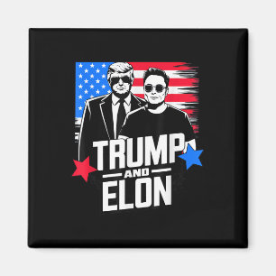 Trump und Elon 2024 Präsidentschaftswahl Amerikane Magnet