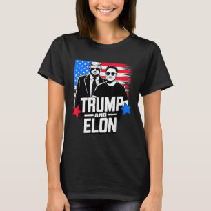 Trump und Elon 2024 Präsidentschaftswahl Amerikane T-Shirt