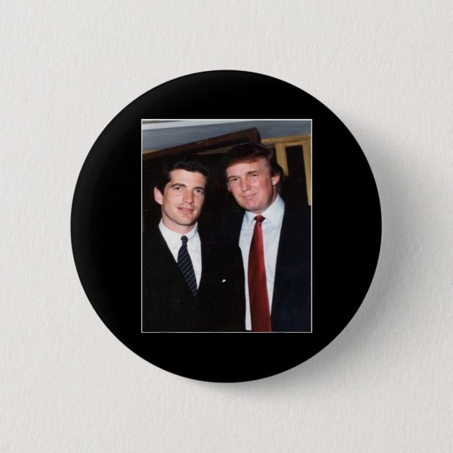 Trump und JFK anonym Button (Vorderseite)