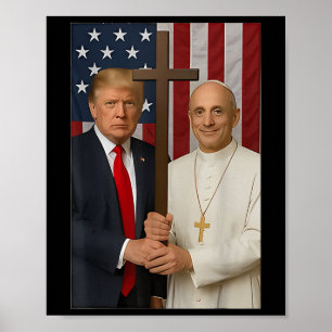 Trump und Papst Shirt - Papst Leo Xiv Gott segne A Poster