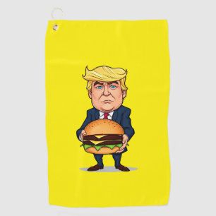 Trump und sein Burger Golfhandtuch