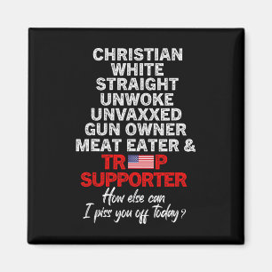 Trump Unterstützer Christlicher White Straight Unw Magnet