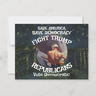 Trump Urin Party Putin Piss Republikanisches Weiße Postkarte