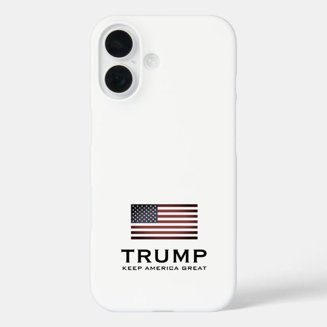 Trump US-Flagge iPhone 16 Fall. Behalt America Gre Hülle (Rückseite)