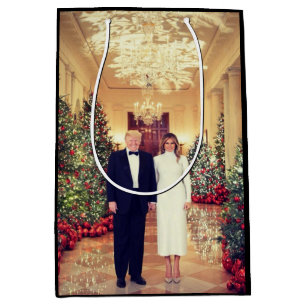 Trump US-Präsident Weißen Haus Weihnachten Mittel  Mittlere Geschenktüte