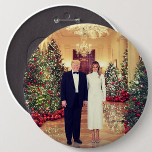 Trump US-Präsident White House Weihnachten Button