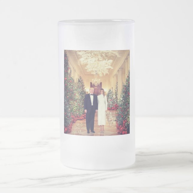 Trump US-Präsident White House Weihnachten Mattglas Bierglas (Mittel)