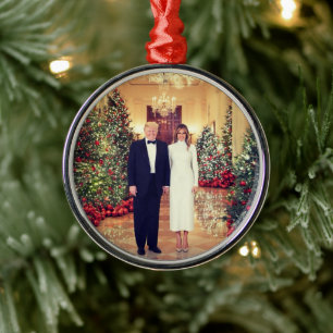 Trump US-Präsident White House Weihnachten Ornament Aus Metall