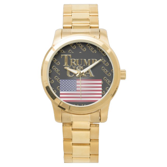 TRUMP USA GOLD ARMBANDUHR (Vorderseite)
