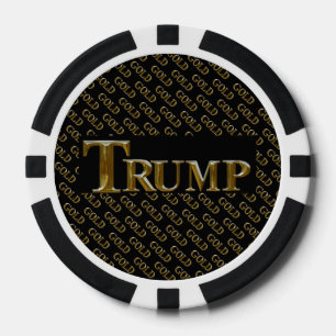 TRUMP USA  GOLD  POKERCHIPS