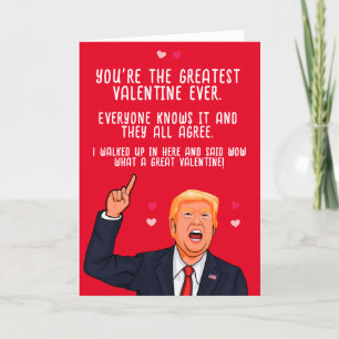Trump Valentine Sie sind die Bestste Valentine all Karte