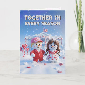 Trump Valentine's Day Card | Snowman Trump USA 250 Karte