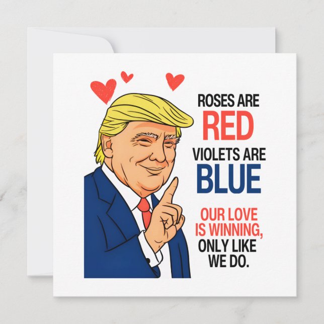 Trump Valentinstag Feiertagskarte (Vorderseite)