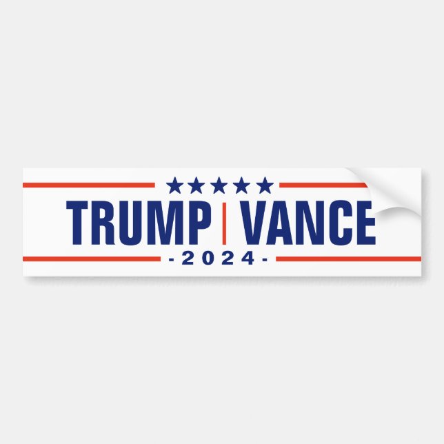 Trump Vance 2024 Autoaufkleber (Vorne)