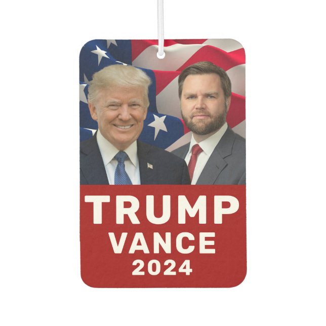 Trump Vance 2024 Autolufterfrischer (Vorderseite)