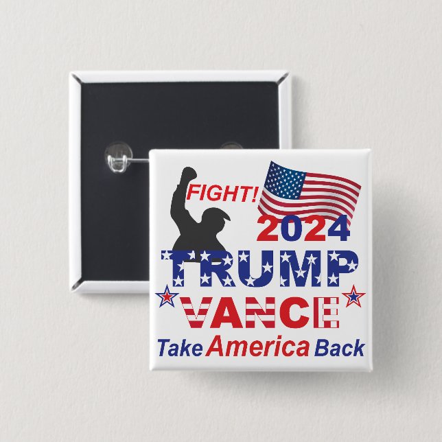 TRUMP VANCE 2024 BUTTON (Vorne & Hinten)