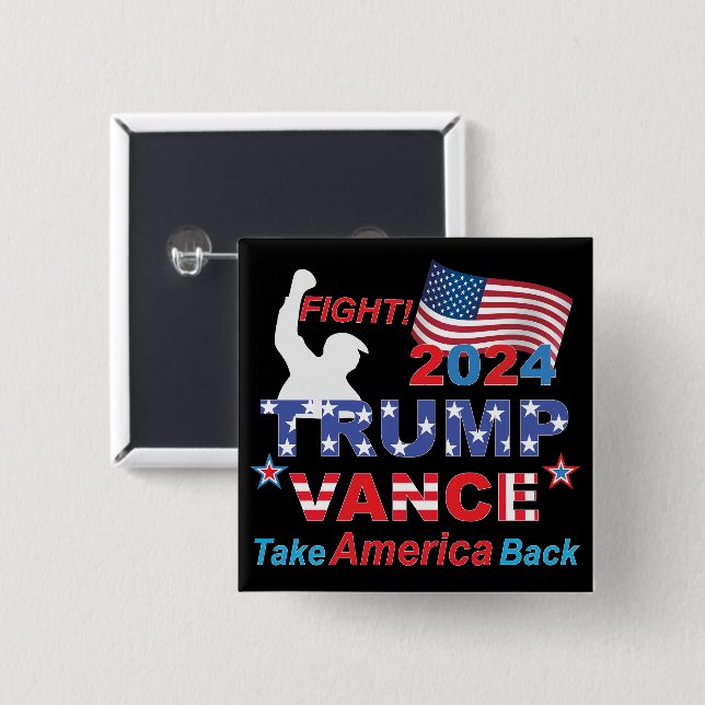 TRUMP VANCE 2024 BUTTON (Vorne & Hinten)