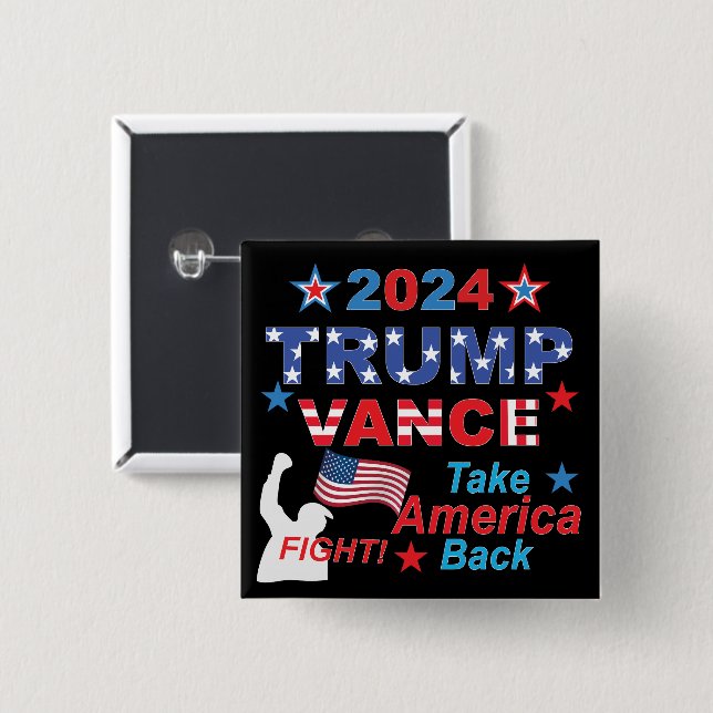 TRUMP VANCE 2024 BUTTON (Vorne & Hinten)