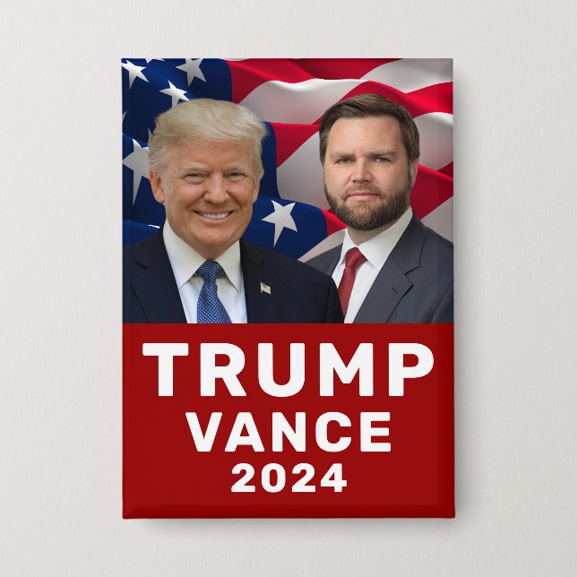 Trump Vance 2024 Button (Vorderseite)