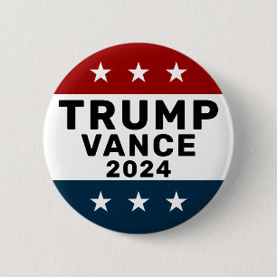 Trump Vance 2024 Classic Star Pinback Button