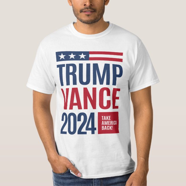 Trump Vance 2024 Donald Trump J.D. Vance T-Shirt (Vorderseite)