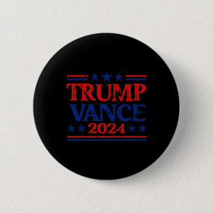 Trump Vance 2024 Flag Patriotische US-Sterne Strei Button