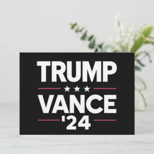 Trump Vance 2024 für die Präsidentschaftswahl in d Einladung
