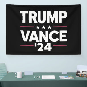Trump Vance 2024 Für Präsident VP USA Wahl Banner