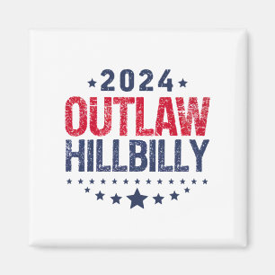 Trump Vance 2024 Gesetzloser Hillbilly US-Flagge Magnet
