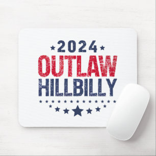 Trump Vance 2024 Gesetzloser Hillbilly US-Flagge Mousepad