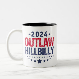 Trump Vance 2024 Gesetzloser Hillbilly US-Flagge Zweifarbige Tasse