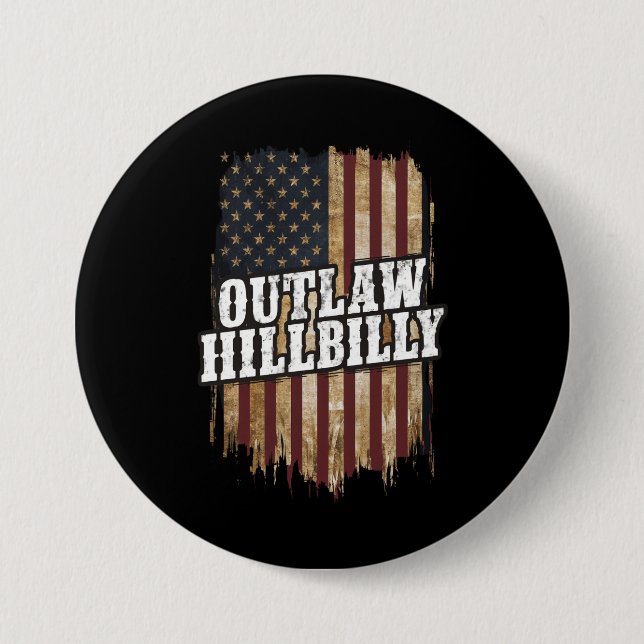 Trump Vance 2024 J.D. Vance Outlaw Hillbilly Button (Vorderseite)