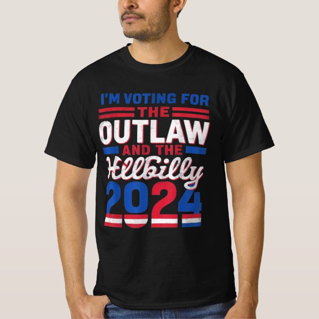 Trump Vance 2024 J.D. Vance Outlaw Hillbilly T-Shirt (Vorderseite)