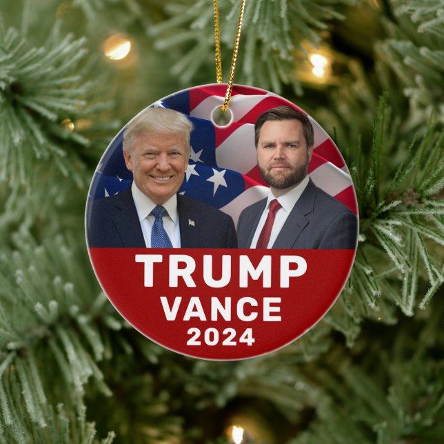 Trump Vance 2024 Keramik Ornament (Baum)