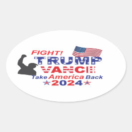 TRUMP VANCE 2024 OVALER AUFKLEBER