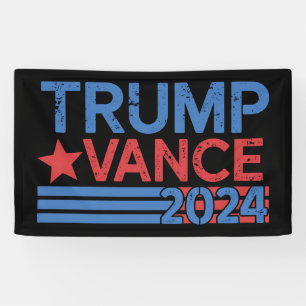 Trump Vance 2024 Präsident 47 USA Vintage Banner
