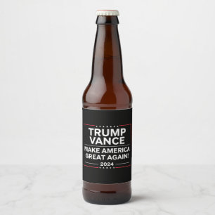 Trump Vance 2024 Präsident JD Vance Vice MAGA Bierflaschenetikett
