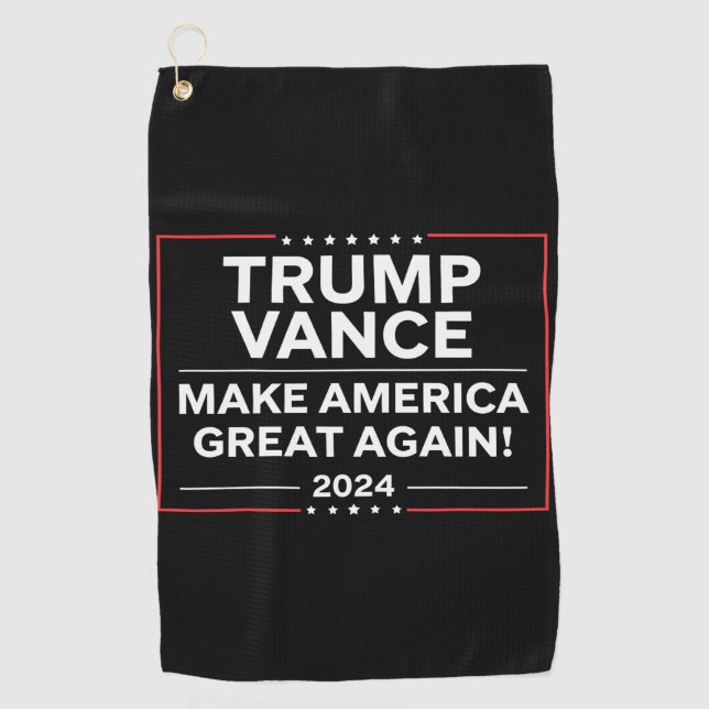 Trump Vance 2024 Präsident JD Vance Vice MAGA Golfhandtuch (Vorderseite)