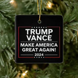Trump Vance 2024 Präsident JD Vance Vice MAGA Keramikornament