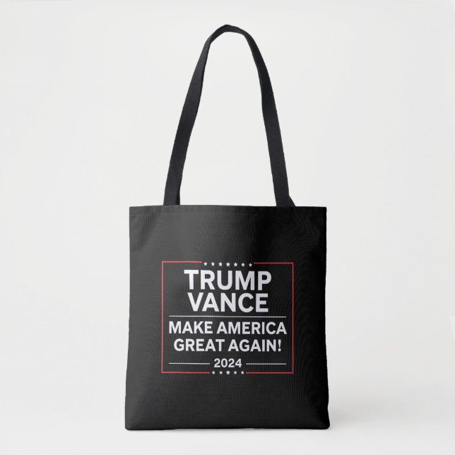 Trump Vance 2024 Präsident JD Vance Vice MAGA Tasche (Vorderseite)