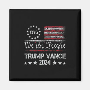 Trump Vance 2024 Retro Stripe Trump Jd Vance (auf Magnet