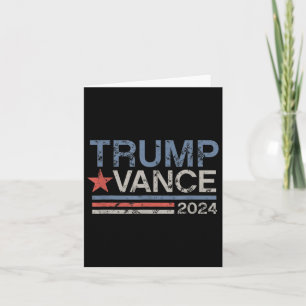 Trump Vance 2024 Retro Stripe Trump Jd Vance Karte