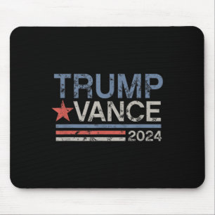 Trump Vance 2024 Retro Stripe Trump Jd Vance Mousepad