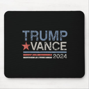 Trump Vance 2024 Retro Stripe Trump Jd Vance Mousepad
